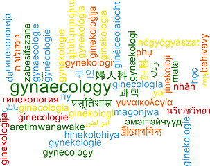 Image showing Gynaecology multilanguage wordcloud background concept