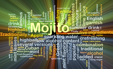 Image showing Mojito background concept glowing