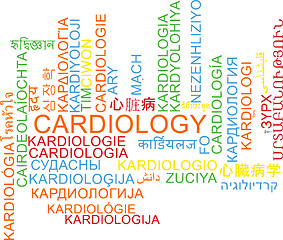 Image showing Cardiology multilanguage wordcloud background concept