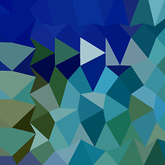 Image showing Blue Pigment Abstract Low Polygon Background