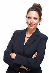 Image showing Confident Businesswoman Against White Background