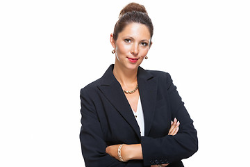 Image showing Confident Businesswoman Against White Background