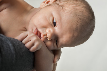 Image showing Close up Cute New Born Baby