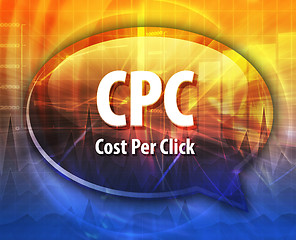 Image showing CPC acronym word speech bubble illustration