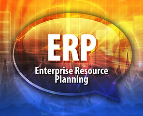 Image showing ERP acronym word speech bubble illustration