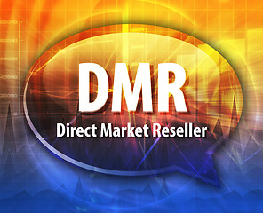 Image showing DMR acronym word speech bubble illustration