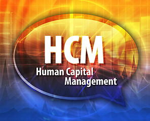 Image showing HCM acronym word speech bubble illustration