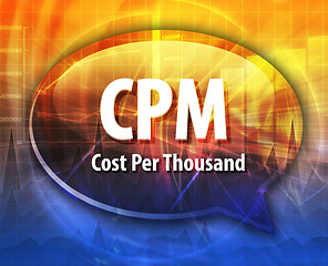 Image showing CPM acronym word speech bubble illustration