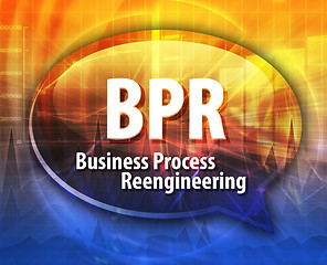 Image showing BPR acronym word speech bubble illustration