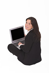 Image showing Businesswoman with laptop