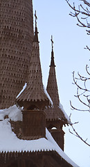 Image showing Church wooden roof