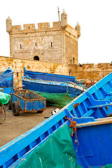 Image showing   boat and sea in africa morocco  