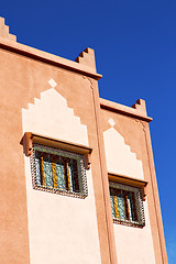 Image showing  window in morocco africa   old construction wal brick historica