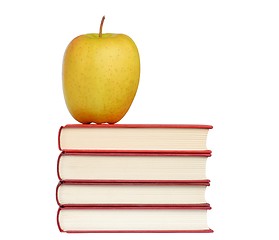 Image showing Apple on Books