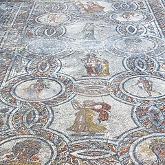 Image showing roof mosaic in the old city morocco africa and history travel