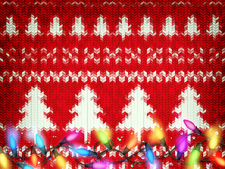 Image showing Knitted Christmas background. EPS 10