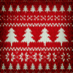 Image showing Knitted Christmas background. EPS 10