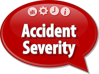 Image showing Accident severity Business term speech bubble illustration