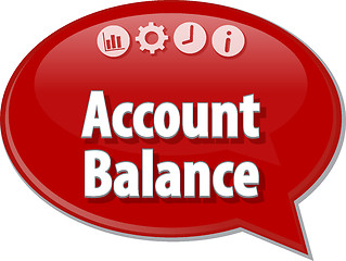 Image showing Account balance Business term speech bubble illustration