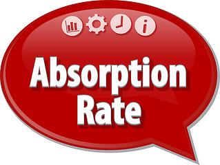 Image showing Absorption rate Business term speech bubble illustration