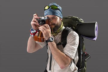 Image showing tourist with camera