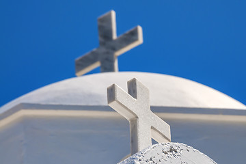 Image showing Cross on Santorini