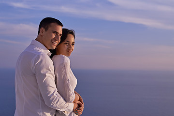 Image showing happy young romantic couple have fun and  relax at home