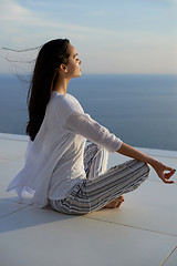 Image showing young woman practice yoga