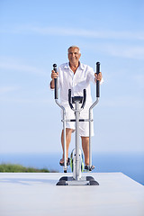 Image showing healthy senior man working out