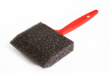 Image showing Black foam paint brush