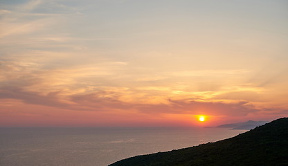 Image showing ocean sunset