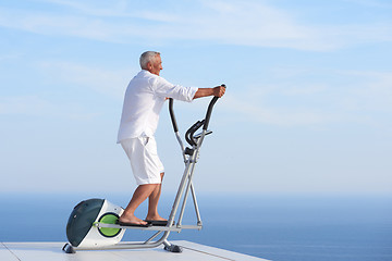 Image showing healthy senior man working out