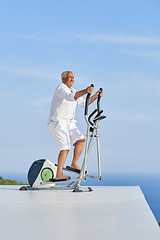 Image showing healthy senior man working out