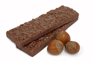 Image showing Chocolate with hazelnuts