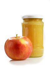 Image showing Container with apple compote