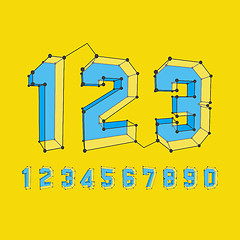 Image showing 3D number icons. Vector set. 