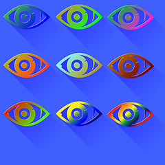 Image showing Colored Eye Icon