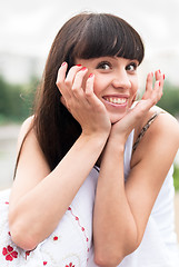 Image showing Young smiling woman
