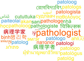 Image showing Pathologist multilanguage wordcloud background concept