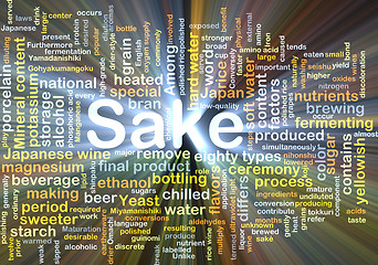 Image showing Sake background concept glowing