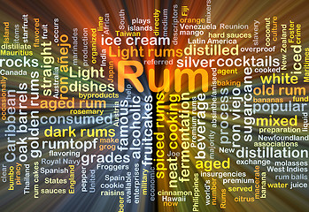 Image showing Rum background concept glowing