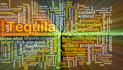 Image showing Tequila background concept glowing