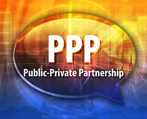 Image showing PPP acronym word speech bubble illustration