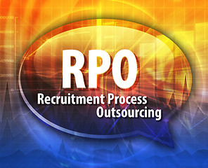 Image showing RPO acronym word speech bubble illustration