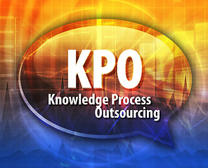 Image showing KPO acronym word speech bubble illustration