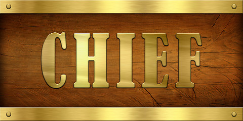 Image showing Vintage Door Plate, Chief