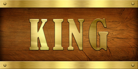 Image showing Vintage Door Plate, King