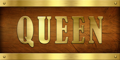 Image showing Vintage Door Plate, Queen