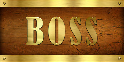 Image showing Vintage Door Plate, Boss