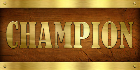 Image showing Vintage Door Plate, Champion